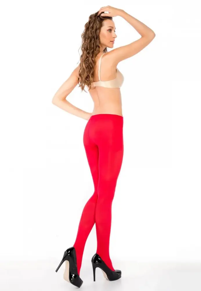 Penti Dres Engros 40 DEN, Mat, Opac,Rosu